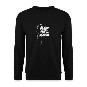 Schwarze Geschichte ist mehr als Sklaverei - Unisex Pullover - Schwarz - Vorne - Alina (178cm) & Michal (187cm)