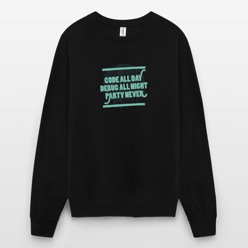 Code All Day Programmierer Hacker Computercode Unisex Pullover