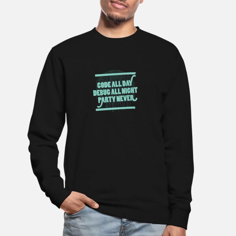 Code All Day Programmierer Hacker Computercode Unisex Pullover
