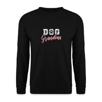 Dog Grandma - Unisex Pullover - Schwarz - Vorne - Alina (178cm) & Michal (187cm)