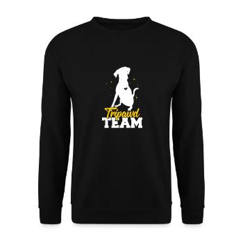 Tripawd Team Leg Amputee Dog Tripaw Dogs Tripod Do - Unisex Pullover - Schwarz - Vorne - Alina (178cm) & Michal (187cm)