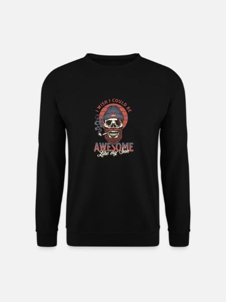 Ich wünschte, ich könnte großartig sein wie mein Sohn - Unisex Pullover - Schwarz