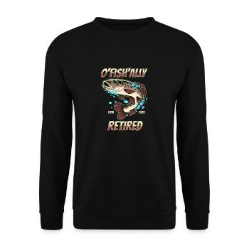 O Fish Ally à la retraite - Sweat-shirt Unisexe - noir - Devant - Alina (178cm) & Michal (187cm)