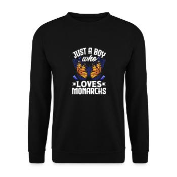 Entomologie Asclépiade Papillon Juste Un Garçon Qui - Sweat-shirt Unisexe - noir - Devant - Alina (178cm) & Michal (187cm)