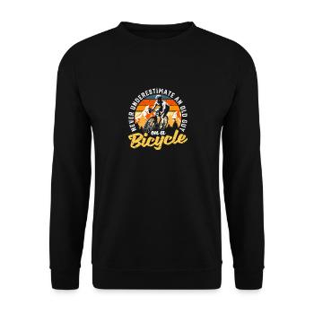 Les cyclistes ne sous-estiment jamais un vieil homme - Sweat-shirt Unisexe - noir - Devant - Alina (178cm) & Michal (187cm)