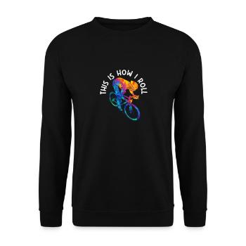 Comment je roule à vélo Drôles d’amateurs de vélo - Sweat-shirt Unisexe - noir - Devant - Alina (178cm) & Michal (187cm)
