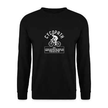 Définition de Cycopath Drôle de cycliste Désir de vélo - Sweat-shirt Unisexe - noir - Devant - Alina (178cm) & Michal (187cm)