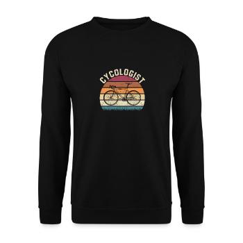 Radfahrer Lustig Vintage Fahrrad Radfahren Fahrrad - Unisex Pullover - Schwarz - Vorne - Alina (178cm) & Michal (187cm)