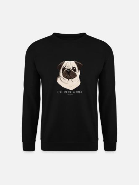 Dog Time for Walk - Unisex Sweatshirt - black