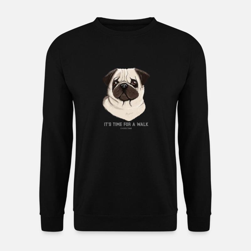 Dog Time for Walk - Unisex Pullover - Schwarz