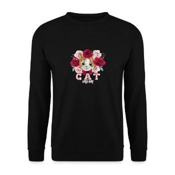 Cat Mom Cat Owner Love Cats Cute Cat Kitten - Unisex Pullover - Schwarz - Vorne - Alina (178cm) & Michal (187cm)