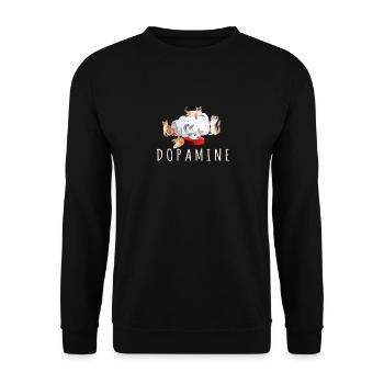 Dopamine Funny Cat Lover Love Cats Cute Cat Kitten - Unisex Pullover - Schwarz - Vorne - Alina (178cm) & Michal (187cm)