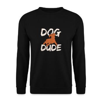 Dog Dude Funny Dog Lover Dog Dad Dog Walker Dog Tr - Unisex Pullover - Schwarz - Vorne - Alina (178cm) & Michal (187cm)