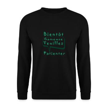 Tshirt femme Bientôt Gameuse veuillez patienter - Sweat-shirt Unisexe - noir - Devant - Alina (178cm) & Michal (187cm)