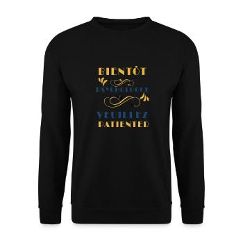 Tshirt femme Bientôt Psychologue veuillez patiente - Sweat-shirt Unisexe - noir - Devant - Alina (178cm) & Michal (187cm)