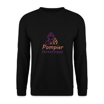 Tshirt femme Pompier fantastique - Sweat-shirt Unisexe - noir - Devant - Alina (178cm) & Michal (187cm)