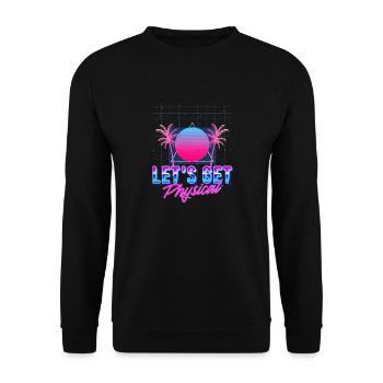 Lass uns Physical Vaporwave Aesthetic bekommen - Unisex Pullover - Schwarz - Vorne - Alina (178cm) & Michal (187cm)