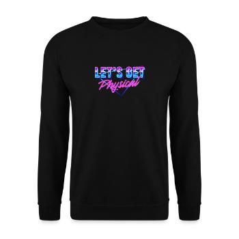 Obtenons l’esthétique Physique Vaporwave - Sweat-shirt Unisexe - noir - Devant - Alina (178cm) & Michal (187cm)