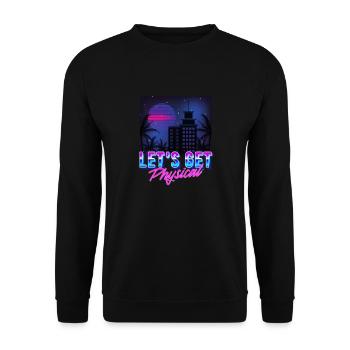 Obtenons l’esthétique Physique Vaporwave - Sweat-shirt Unisexe - noir - Devant - Alina (178cm) & Michal (187cm)