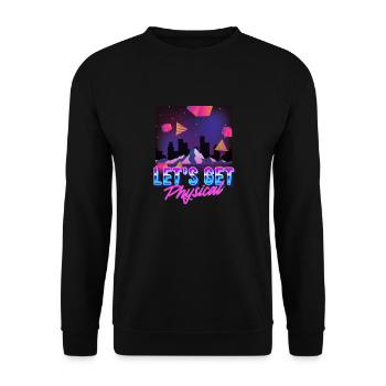 Obtenons l’esthétique Physique Vaporwave - Sweat-shirt Unisexe - noir - Devant - Alina (178cm) & Michal (187cm)