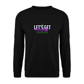Lass uns Physical Vaporwave Aesthetic bekommen - Unisex Pullover - Schwarz - Vorne - Alina (178cm) & Michal (187cm)