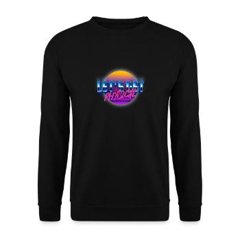 Lass uns Physical Vaporwave Aesthetic bekommen - Unisex Pullover - Schwarz - Vorne - Alina (178cm) & Michal (187cm)