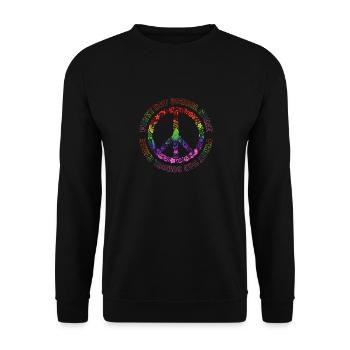FIRST DAY SCHOOL GAME FLORAL PEACE MULTICOLOR - Sweat-shirt Unisexe - noir - Devant - Alina (178cm) & Michal (187cm)