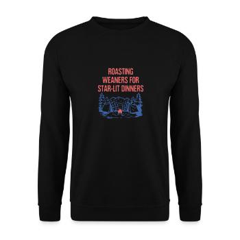 Star lit Dinners Camping Foodie Camper Food Lover - Unisex Sweatshirt - black - Front - Alina (178cm) & Michal (187cm)