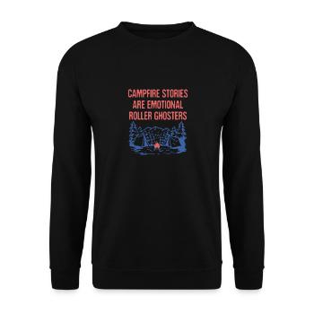Emotional Roller Ghosters Halloween Camping Scary - Unisex Sweatshirt - black - Front - Alina (178cm) & Michal (187cm)