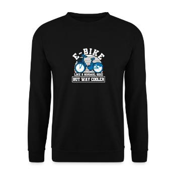 Electric bicycle e-bike like a normal - Unisex Sweatshirt - black - Front - Alina (178cm) & Michal (187cm)