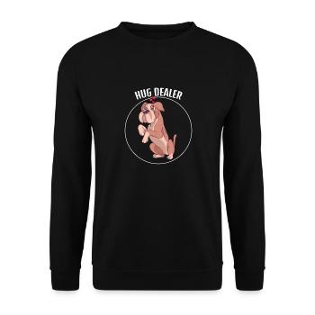 Chien de croupier de câlins - Sweat-shirt Unisexe - noir - Devant - Alina (178cm) & Michal (187cm)