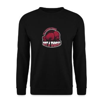 Boxing trainer Jab Cross Hook Uppercut boxing gloves - Unisex Sweatshirt - black - Front - Alina (178cm) & Michal (187cm)
