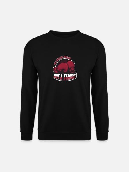 Boxing trainer Jab Cross Hook Uppercut boxing gloves - Unisex Sweatshirt - black