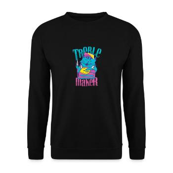 Diskant Maker DJ Schreibtisch Musik MC Kopfhörer - Unisex Pullover - Schwarz - Vorne - Alina (178cm) & Michal (187cm)