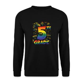 5 Primary school pupils Teacher's school Supplies - Unisex Sweatshirt - black - Front - Alina (178cm) & Michal (187cm)