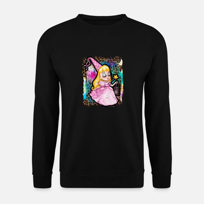 Halloween Witch Princess Tie Dye - Unisex Sweatshirt - black