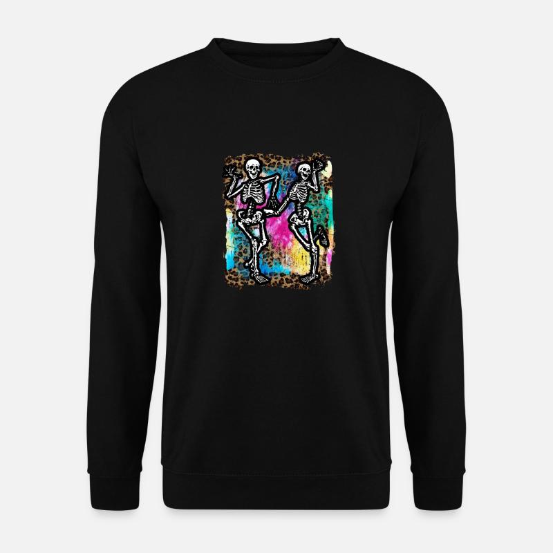 Halloween Squelettes Dancing Tie Dye - Sweat-shirt Unisexe - noir