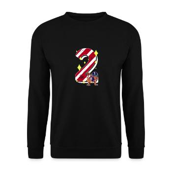 2 ans Dinosaur American Football 2ème jour B - Sweat-shirt Unisexe - noir - Devant - Alina (178cm) & Michal (187cm)