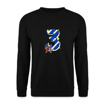 3 Years Old Dino American Football 3rd Birthday - Unisex Sweatshirt - black - Front - Alina (178cm) & Michal (187cm)
