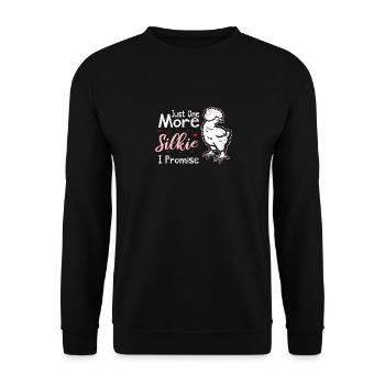 Juste un silkie de plus je promets drôle d’oiseau Silkie C - Sweat-shirt Unisexe - noir - Devant - Alina (178cm) & Michal (187cm)