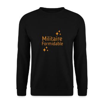 Tshirt femme Militaire formidable - Sweat-shirt Unisexe - noir - Devant - Alina (178cm) & Michal (187cm)
