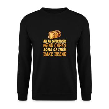Not All Superheroes Wear Capes Cool Baking Tea - Unisex Sweatshirt - black - Front - Alina (178cm) & Michal (187cm)