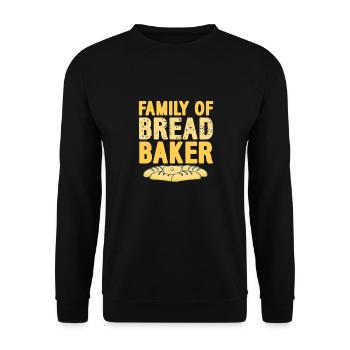 Family Of Bread Baker Vintage Baking T-Shirt - Unisex Pullover - Schwarz - Vorne - Alina (178cm) & Michal (187cm)