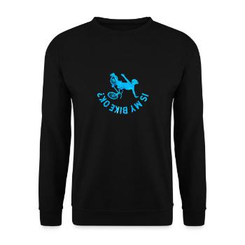 Fun Cycling Cycling Biker Bike is my - Unisex Sweatshirt - black - Front - Alina (178cm) & Michal (187cm)