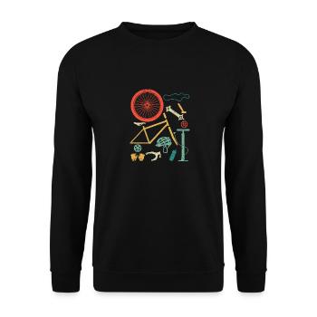 Pièces de vélo Descente Rider VTT Drôle de VTT - Sweat-shirt Unisexe - noir - Devant - Alina (178cm) & Michal (187cm)