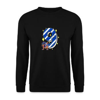 9 Jahre alter Dino American Football 9. Geburtstag - Unisex Pullover - Schwarz - Vorne - Alina (178cm) & Michal (187cm)