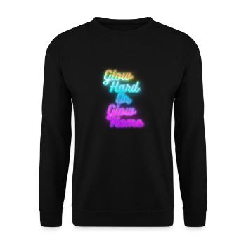 Glow Hard ou Glow Home - Sweat-shirt Unisexe - noir - Devant - Alina (178cm) & Michal (187cm)