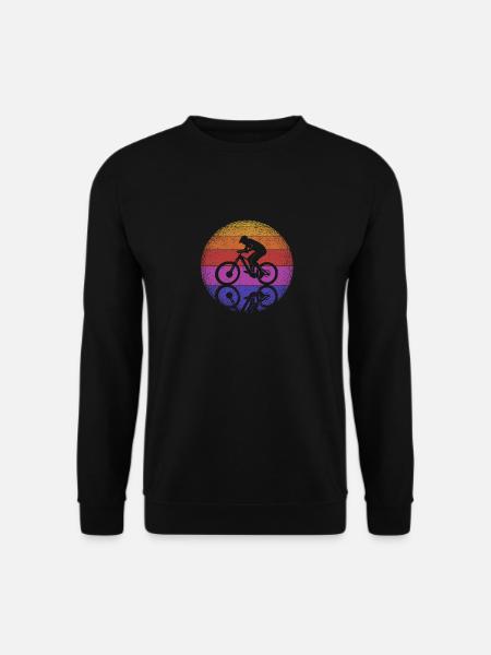 Reflexion MTB Mountainbike Lustig Radfahren Reiten - Unisex Pullover - Schwarz