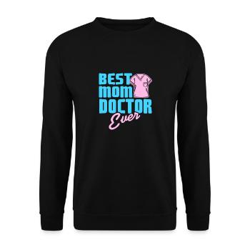 Best Mom Doctor Ever Awesome Doctor Tee for Mom - Unisex Sweatshirt - black - Front - Alina (178cm) & Michal (187cm)