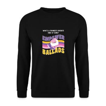 Frauen Gleichberchtigung Design und Feminist - Unisex Pullover - Schwarz - Vorne - Alina (178cm) & Michal (187cm)